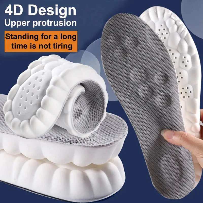 High Elasticity Latex Sport Insoles - Arch Support Orthotic Pads for Breathable Shock Absorption