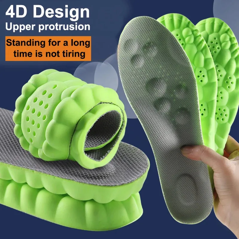 High Elasticity Latex Sport Insoles - Arch Support Orthotic Pads for Breathable Shock Absorption
