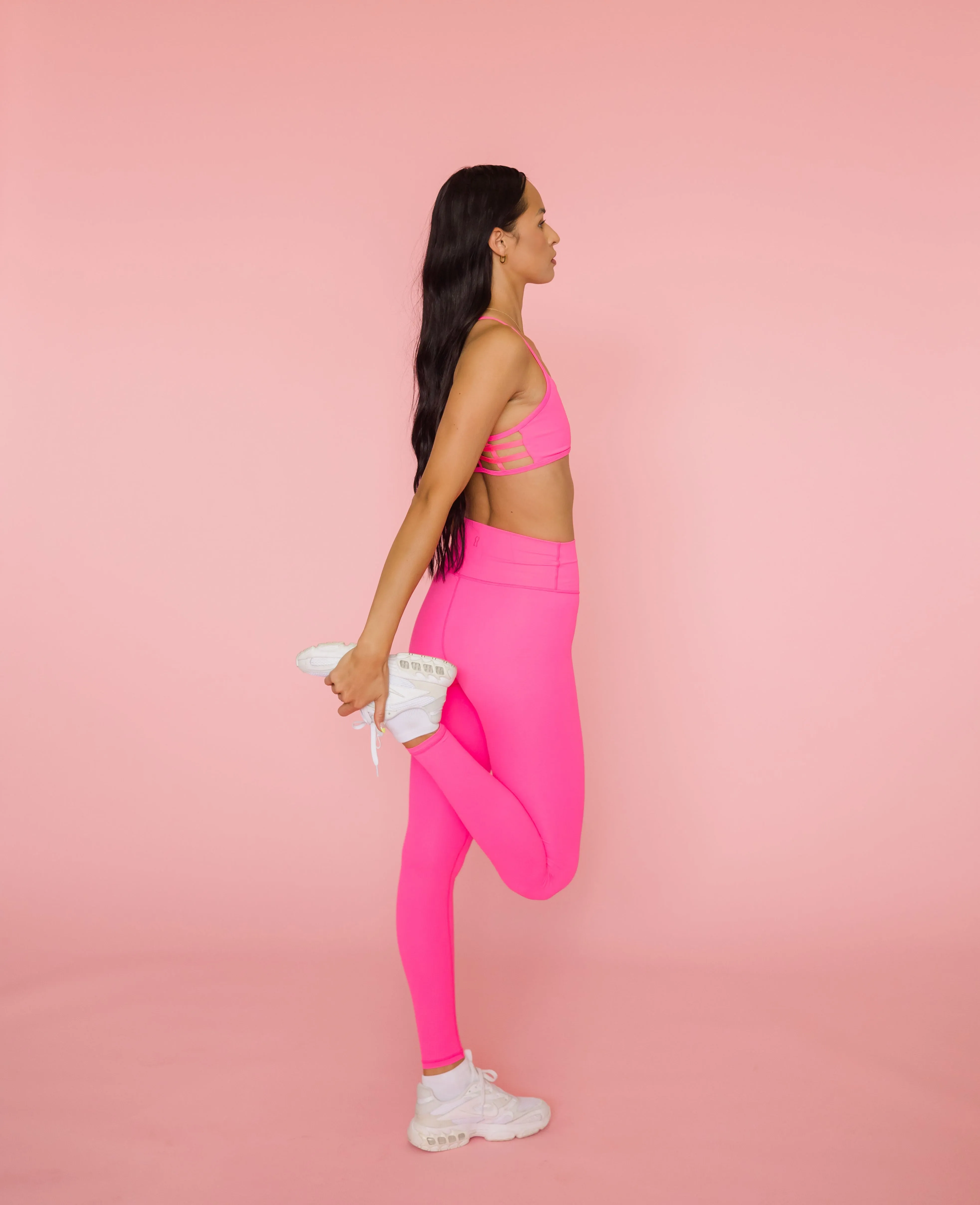 High Rise Sculpt Legging - Fluorescent Pink