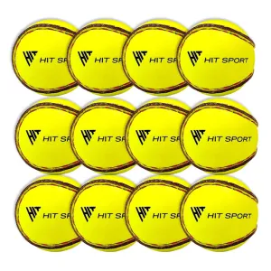 Hit Sport Yellow Sliotar Size 5 | 12 Pack