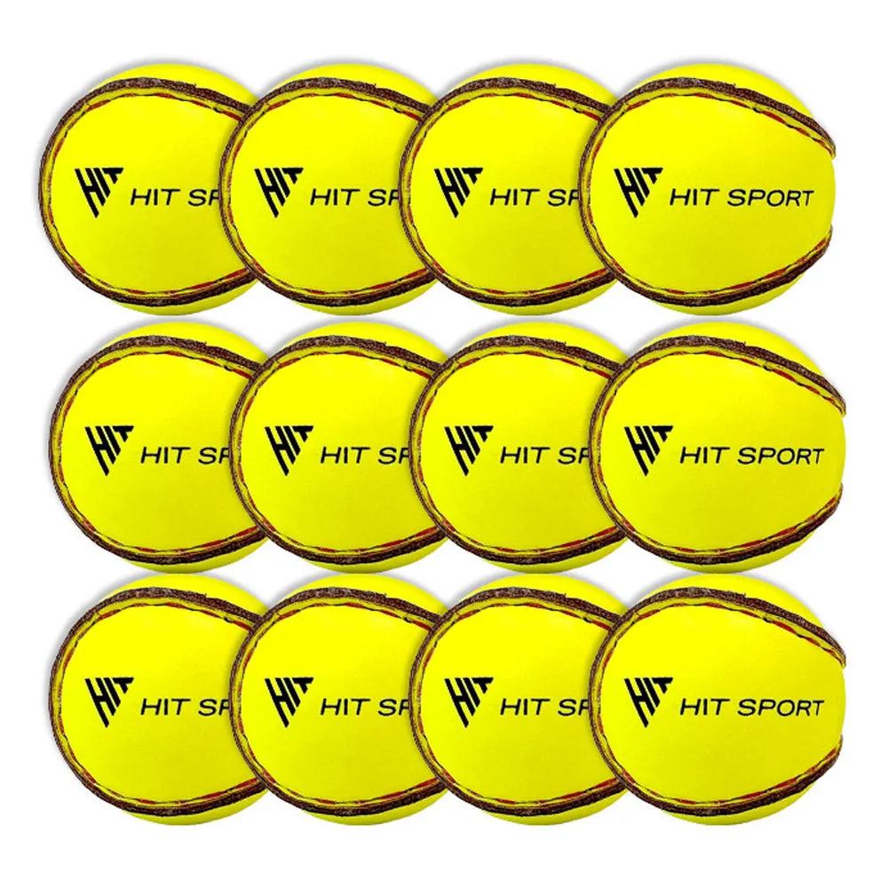 Hit Sport Yellow Sliotar Size 5 | 12 Pack