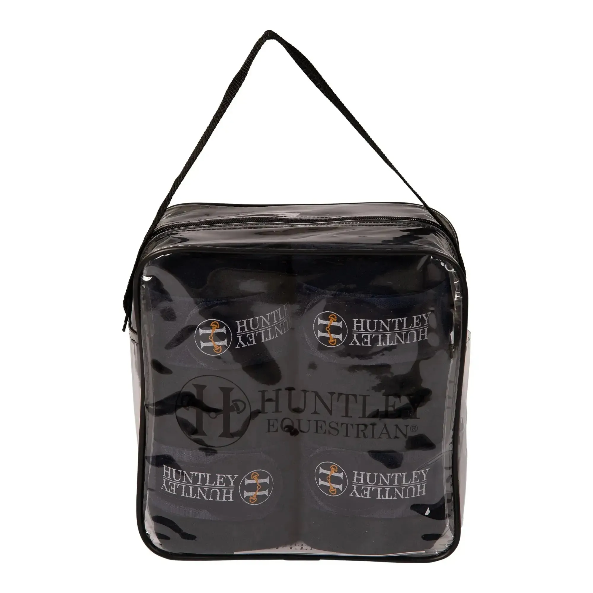 Huntley Equestrian Polo Fleece Wraps, Set of 4, Black