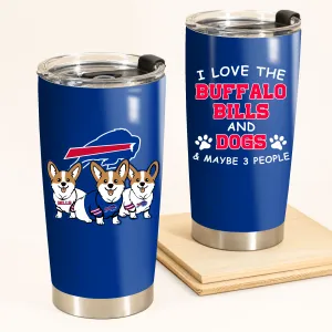 I Love The Buffalo Football And Corgi