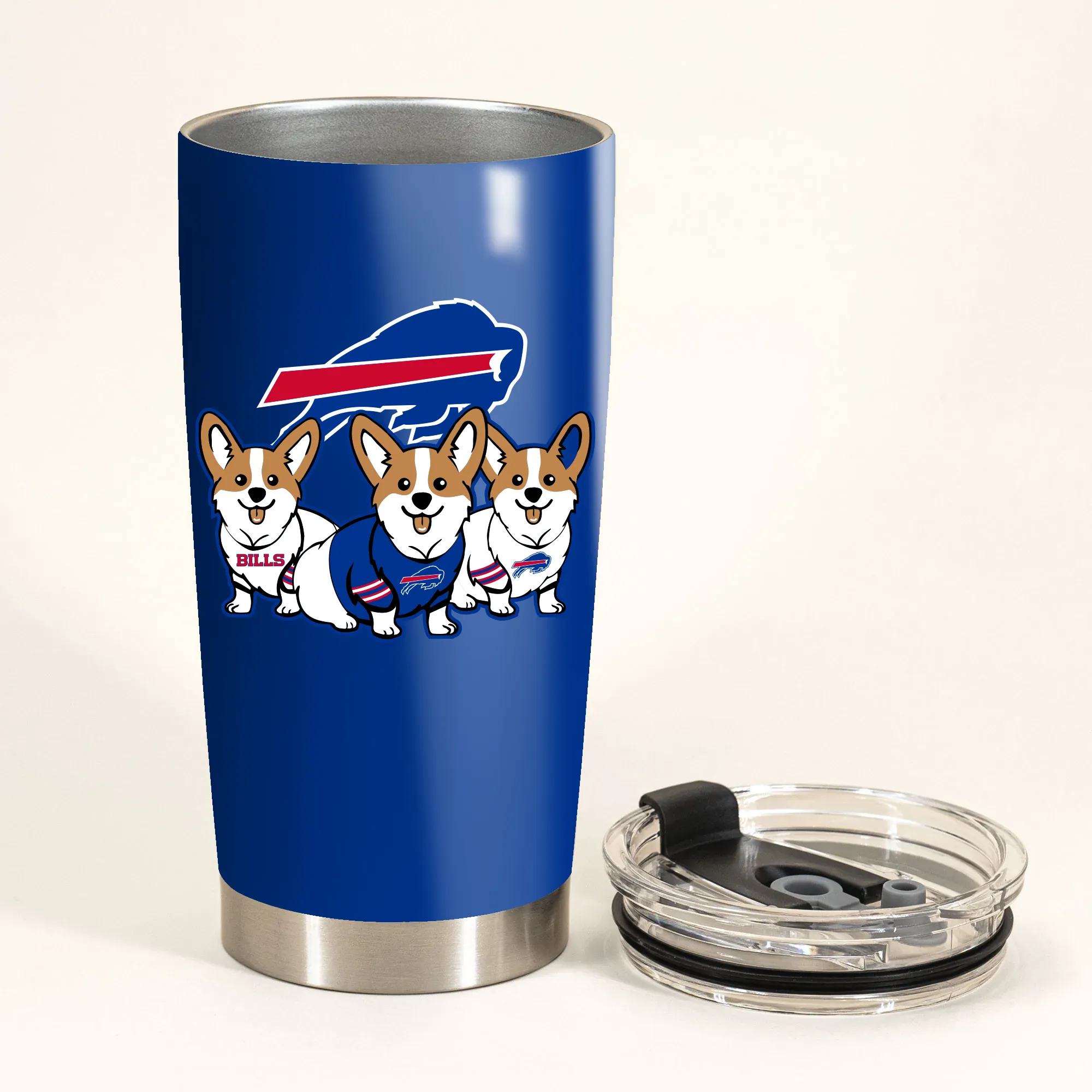 I Love The Buffalo Football And Corgi
