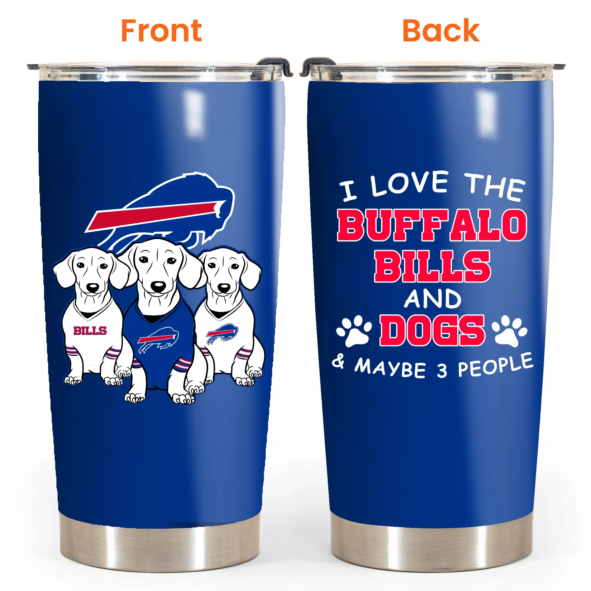 I Love The Buffalo Football And Dachshund