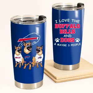 I Love The Buffalo Football And German Shepherd