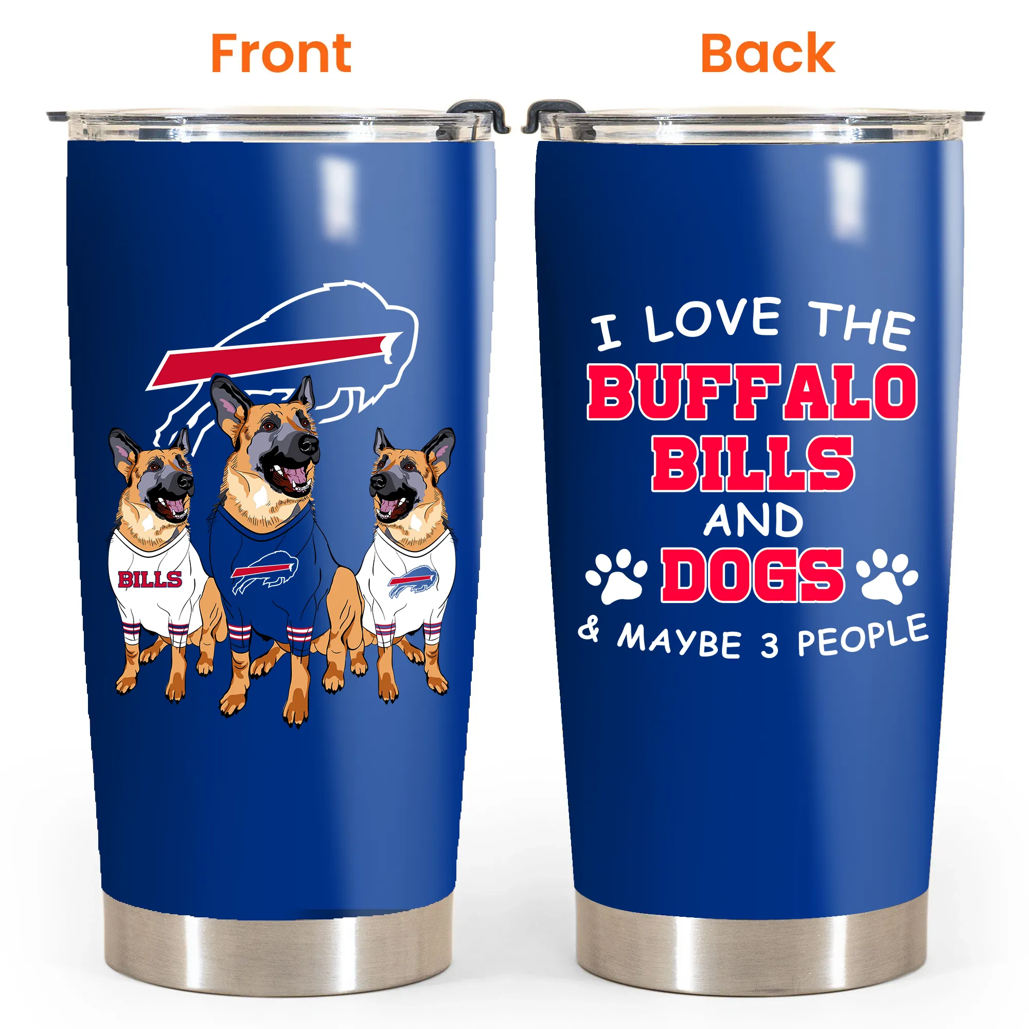 I Love The Buffalo Football And German Shepherd