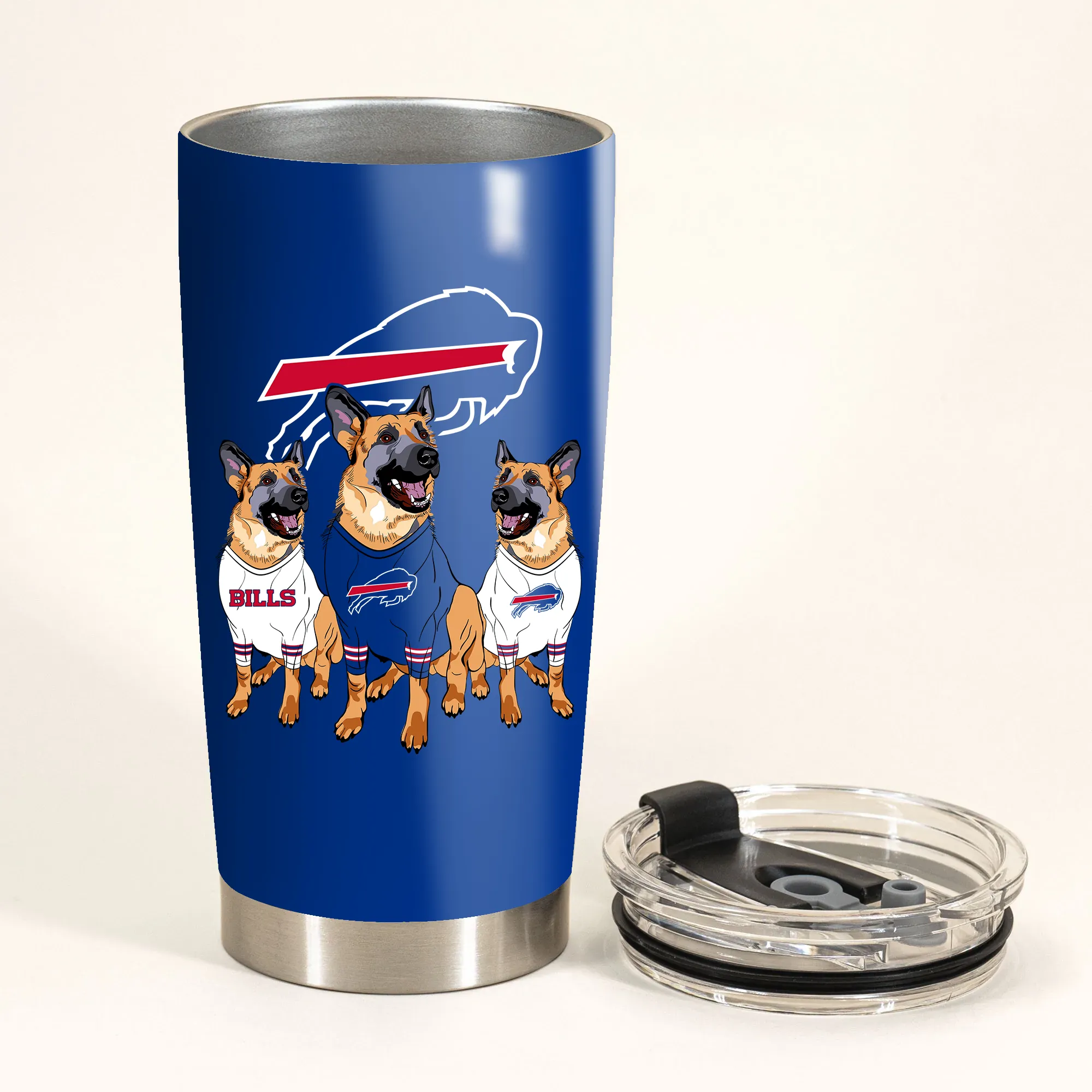 I Love The Buffalo Football And German Shepherd