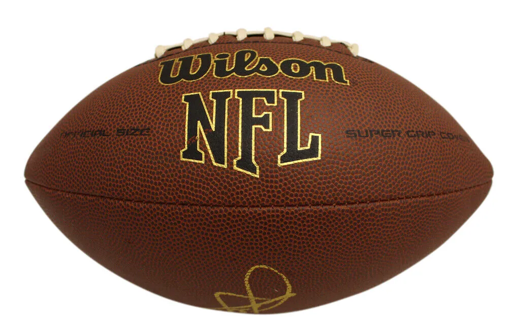 Jabar Gaffney Autographed Denver Broncos Super Grip Football Beckett 37882