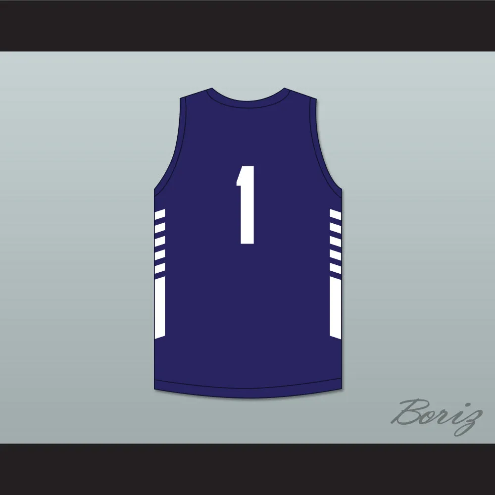 Jeremy Sochan 1 La Lumiere School Lakers Navy Blue Basketball Jersey 1