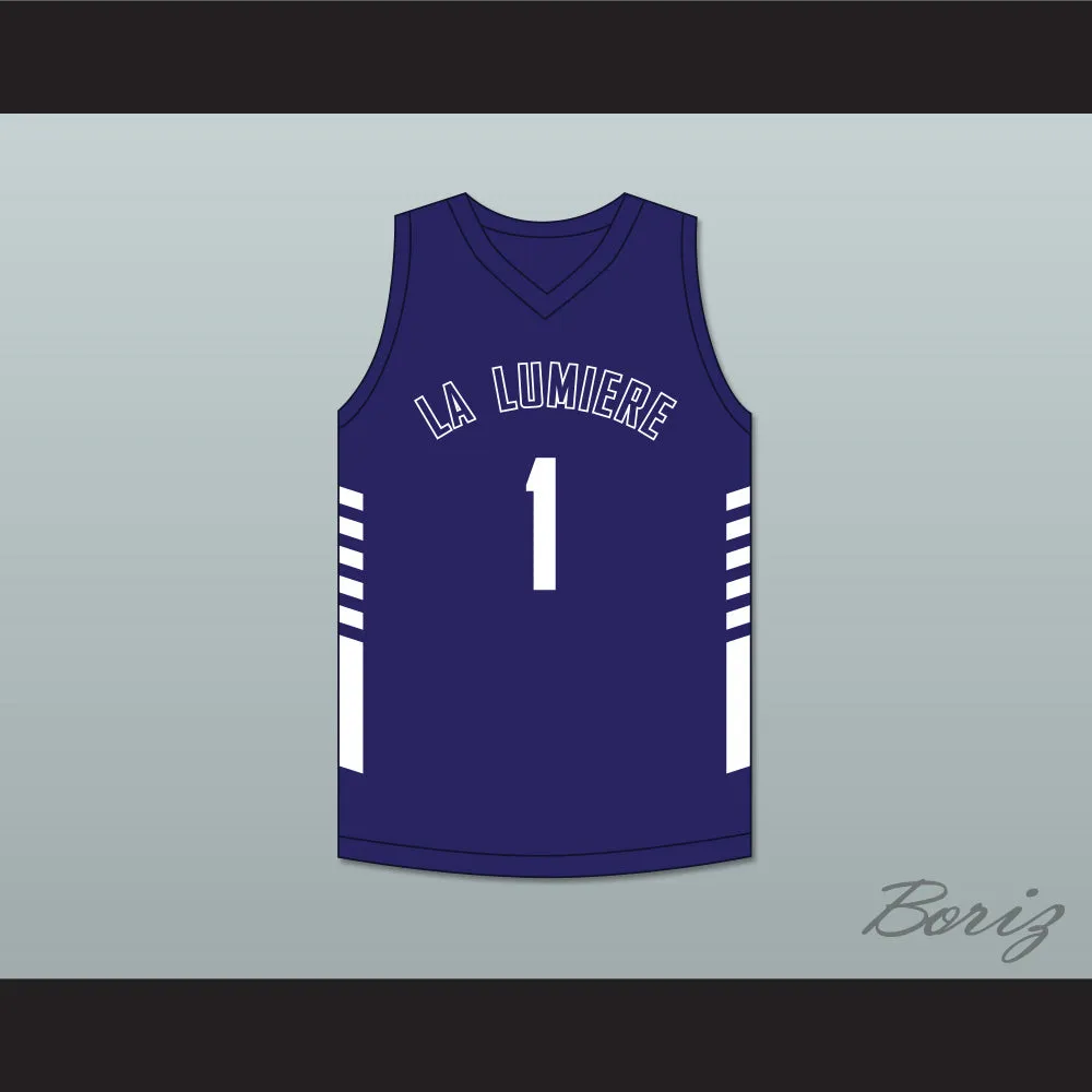 Jeremy Sochan 1 La Lumiere School Lakers Navy Blue Basketball Jersey 1