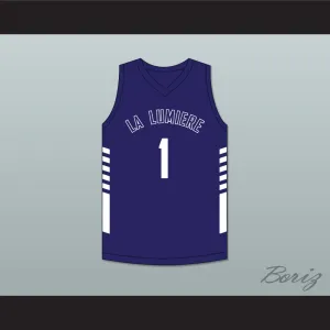 Jeremy Sochan 1 La Lumiere School Lakers Navy Blue Basketball Jersey 1