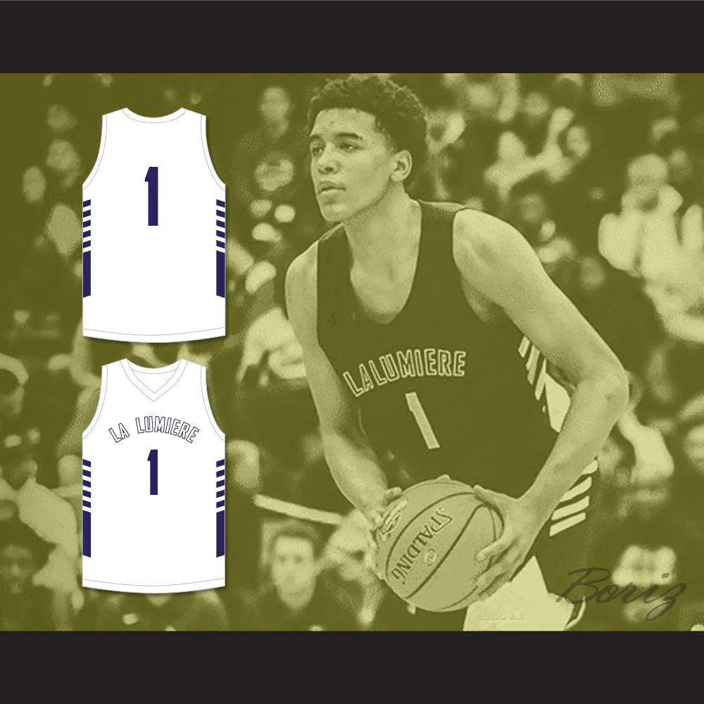 Jeremy Sochan 1 La Lumiere School Lakers White Basketball Jersey 1