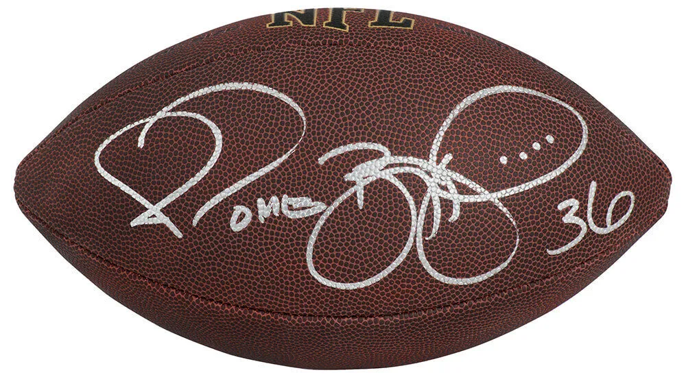 Jerome Bettis Signed Wilson Super Grip Full Size NFL Football - (SCHWARTZ COA)