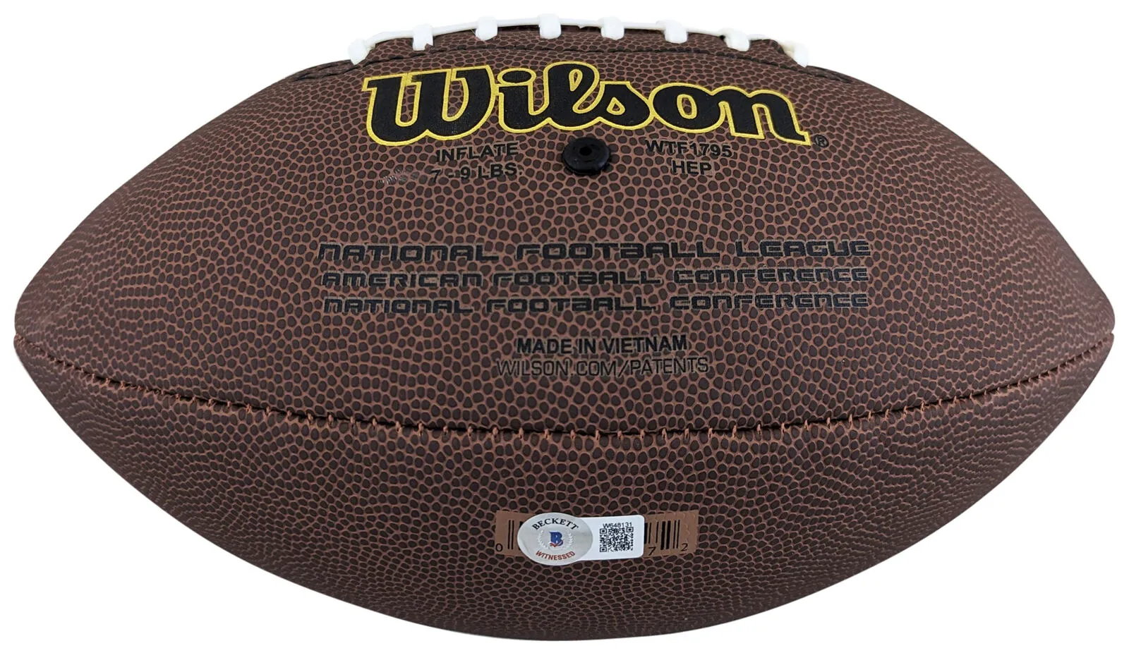 Jets Joe Klecko "HOF 23" Signed Wilson Super Grip Nfl Football BAS Witnessed