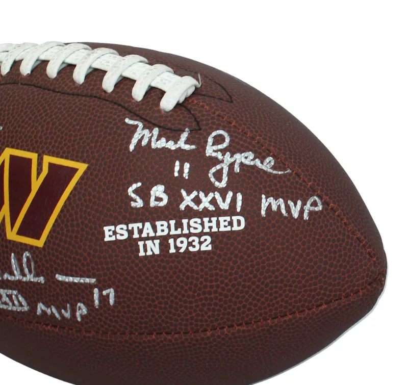 Joe Theisman / Doug Williams / Mark Rypien Auto Inscribed Football Beckett