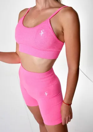 ''Joy'' Intense Pink - Shorts and Sports Bra Set