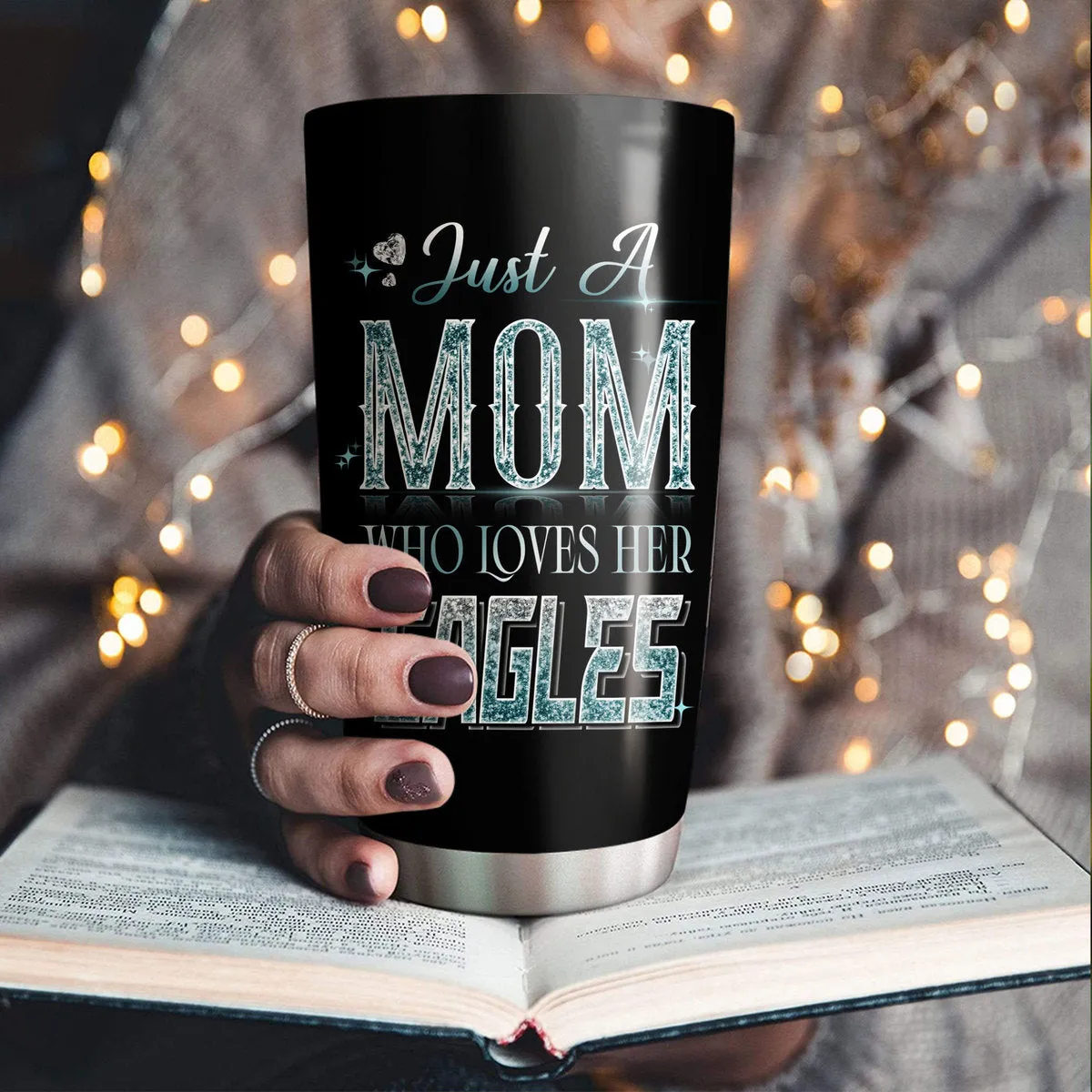 Just A Mom Who Loves Her Philadelphia Football Tumbler - Best Gift For Mother's Day (PLDPEG)