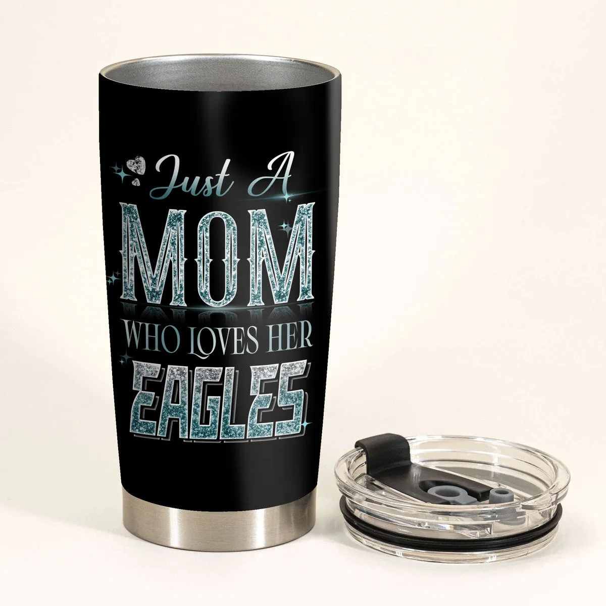 Just A Mom Who Loves Her Philadelphia Football Tumbler - Best Gift For Mother's Day (PLDPEG)