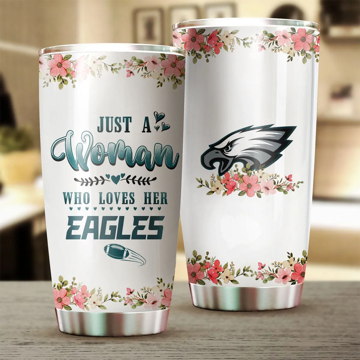 Just A Woman Who Loves Her Philadelphia Football Tumbler