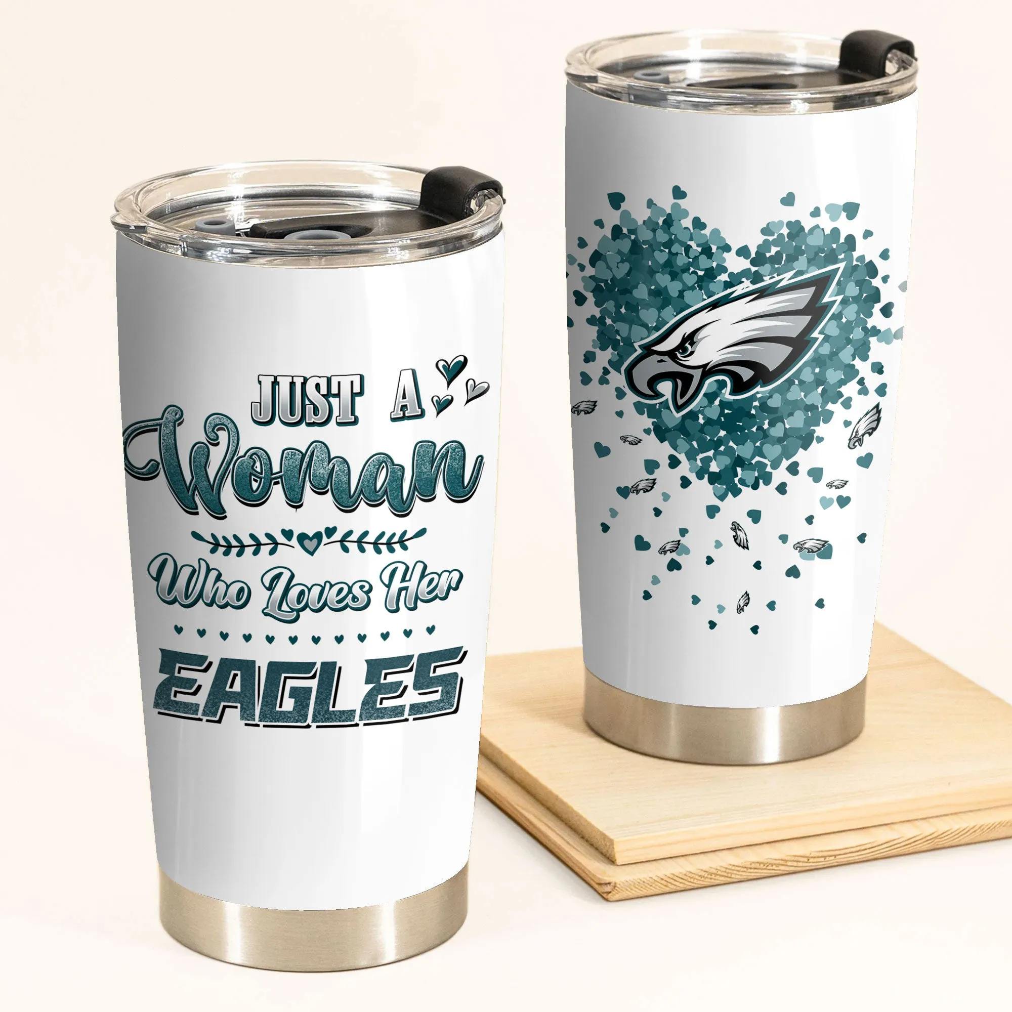 Just A Woman Who Loves Her Philadelphia Football Tumbler