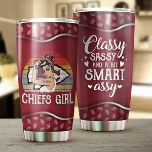 Kansas City Football Girl Tumbler