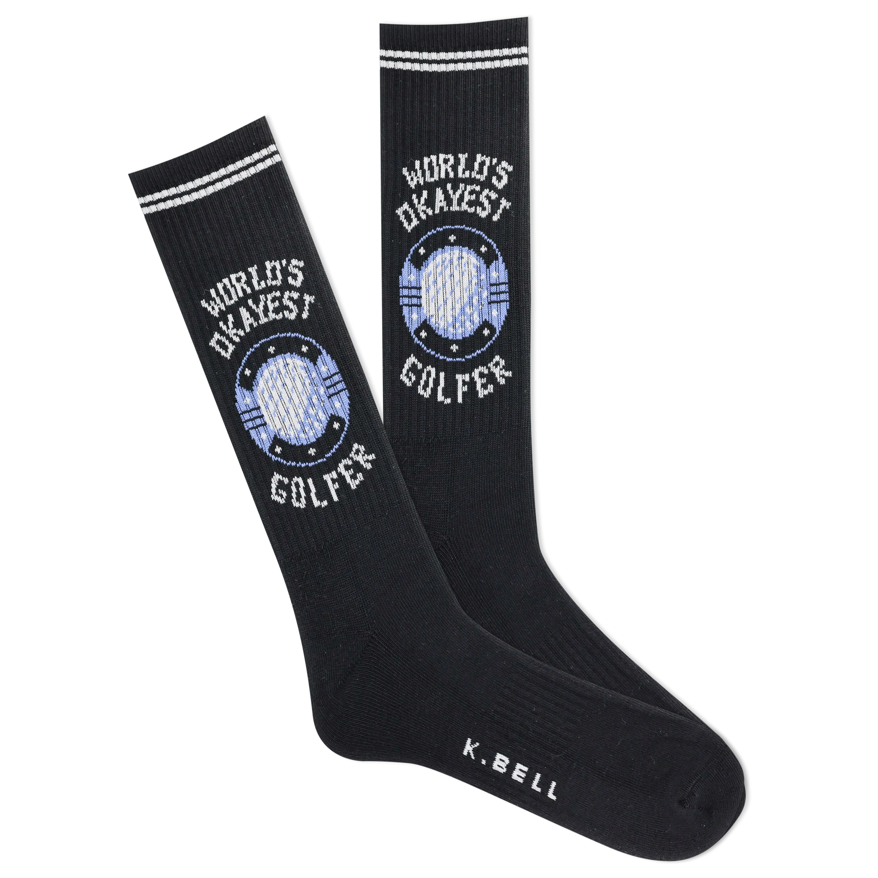 K.Bell Men's World's Okayest Golfer Active Sock