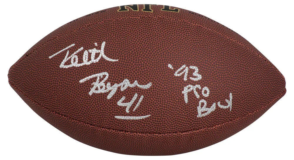 Keith Byars Signed Wilson Super Grip Full Size NFL Football w/Pro Bowl -(SS COA)