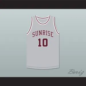 Kendall Brown 10 Sunrise Christian Academy Light Gray Basketball Jersey 1