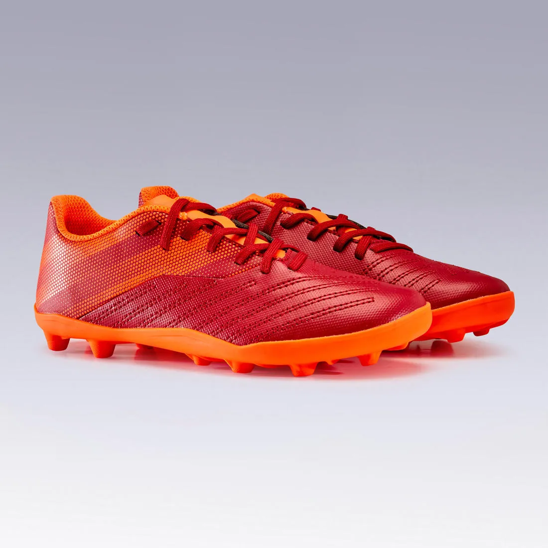 Kids' Dry Pitch Lace-Up Football Boots Agility 140 FG - Blue/Yellow