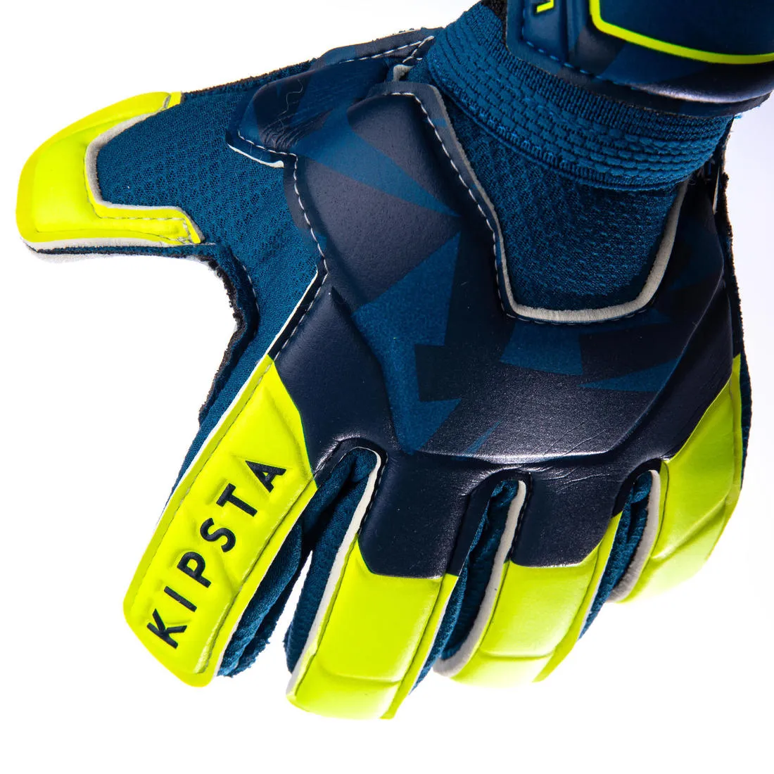 Kids' Football Goalkeeper Gloves F500 - Blue/Red