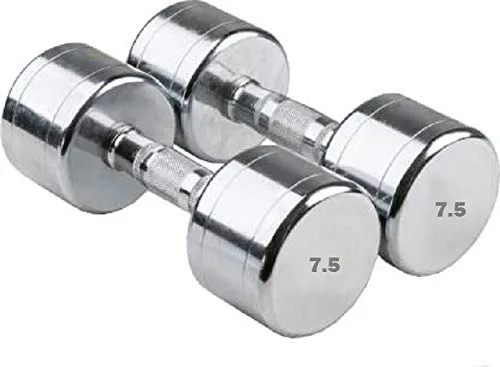 Kiraro Pair of 7.5KG X 2 Steel Dumbbells Fixed Weight Dumbbell (15 kg)
