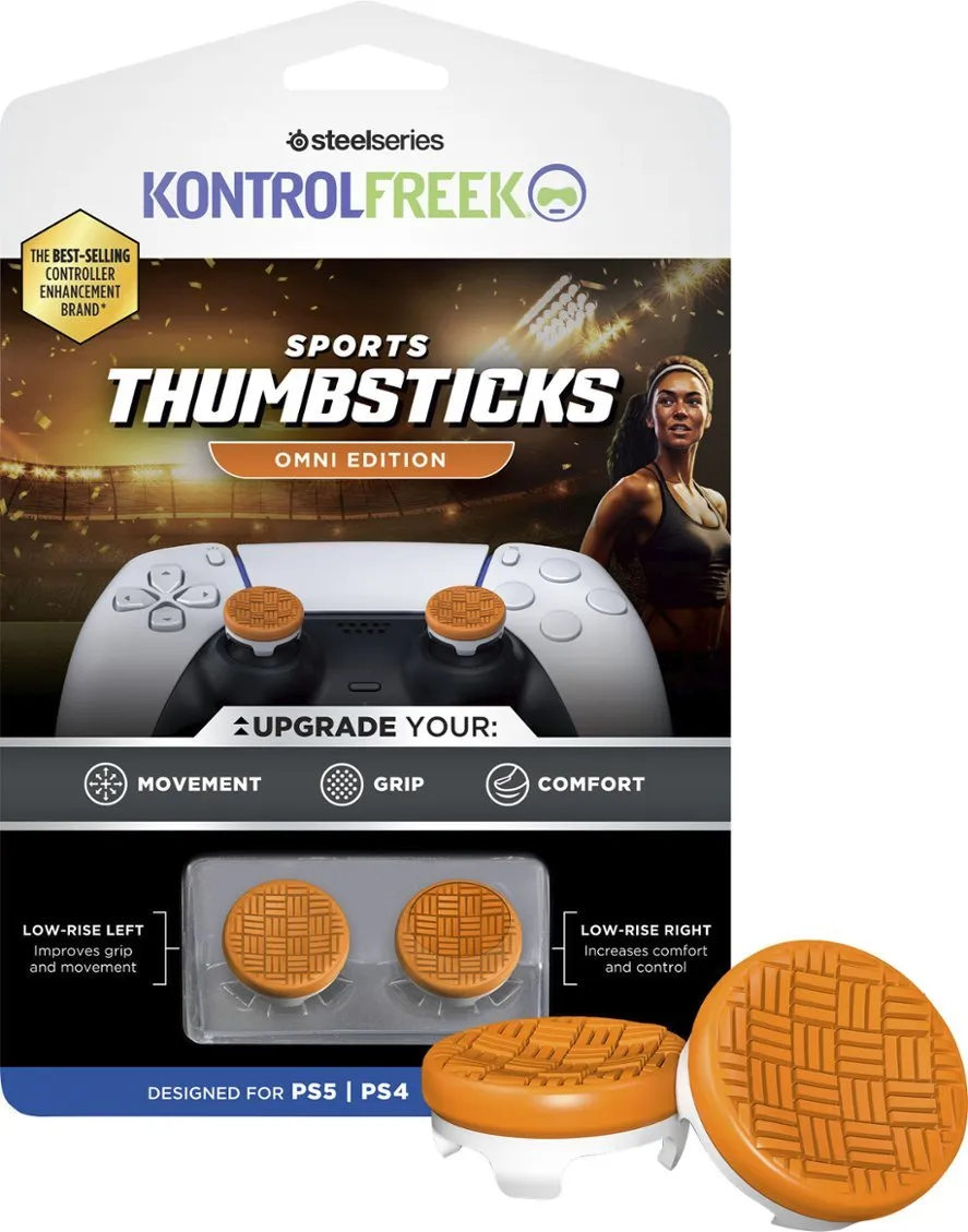 KontrolFreek › Performance Thumbsticks › OMNI Edition › Sports, Orange › for PS4, PS5