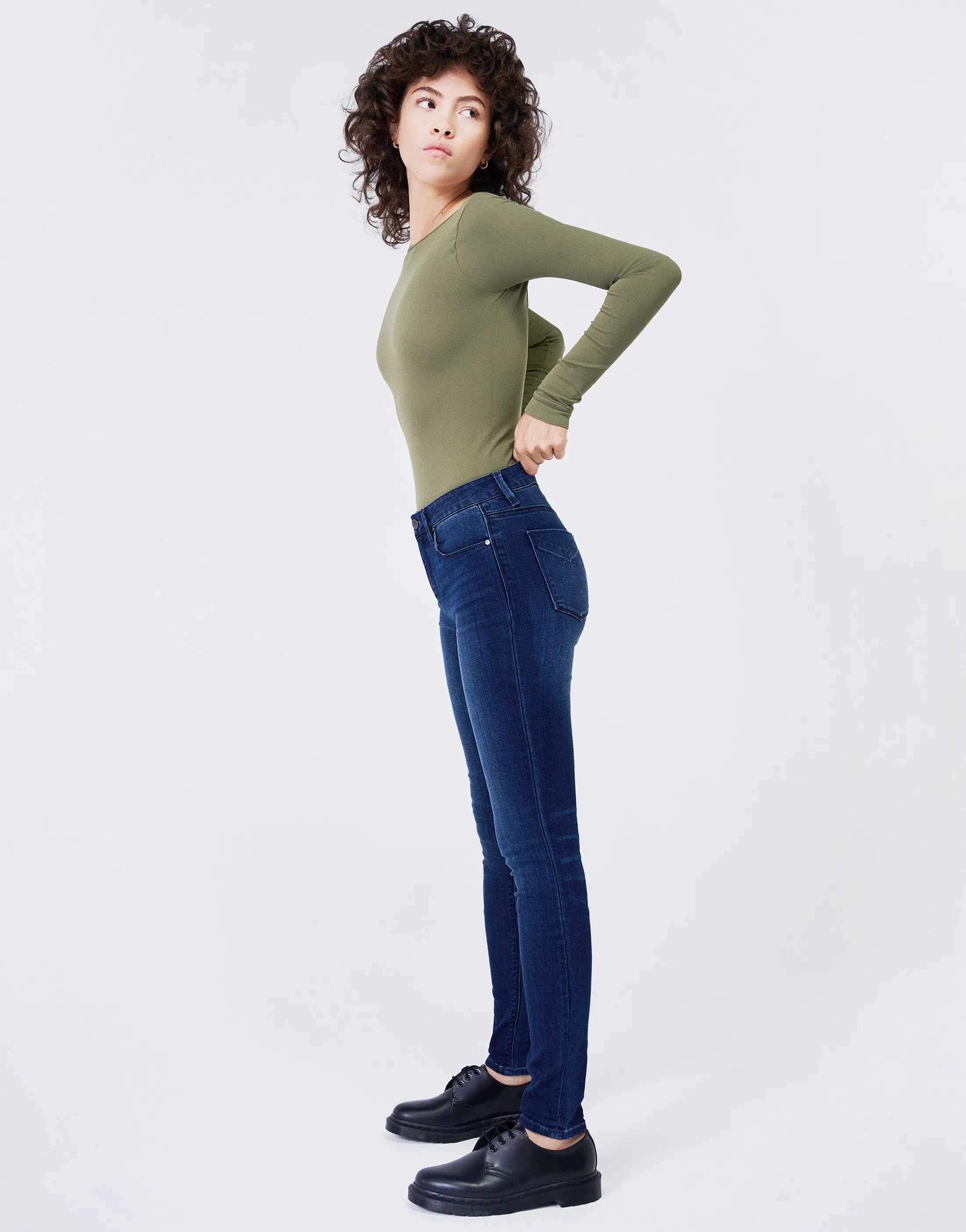 KORA Mid-Rise Skinny in Blue Star