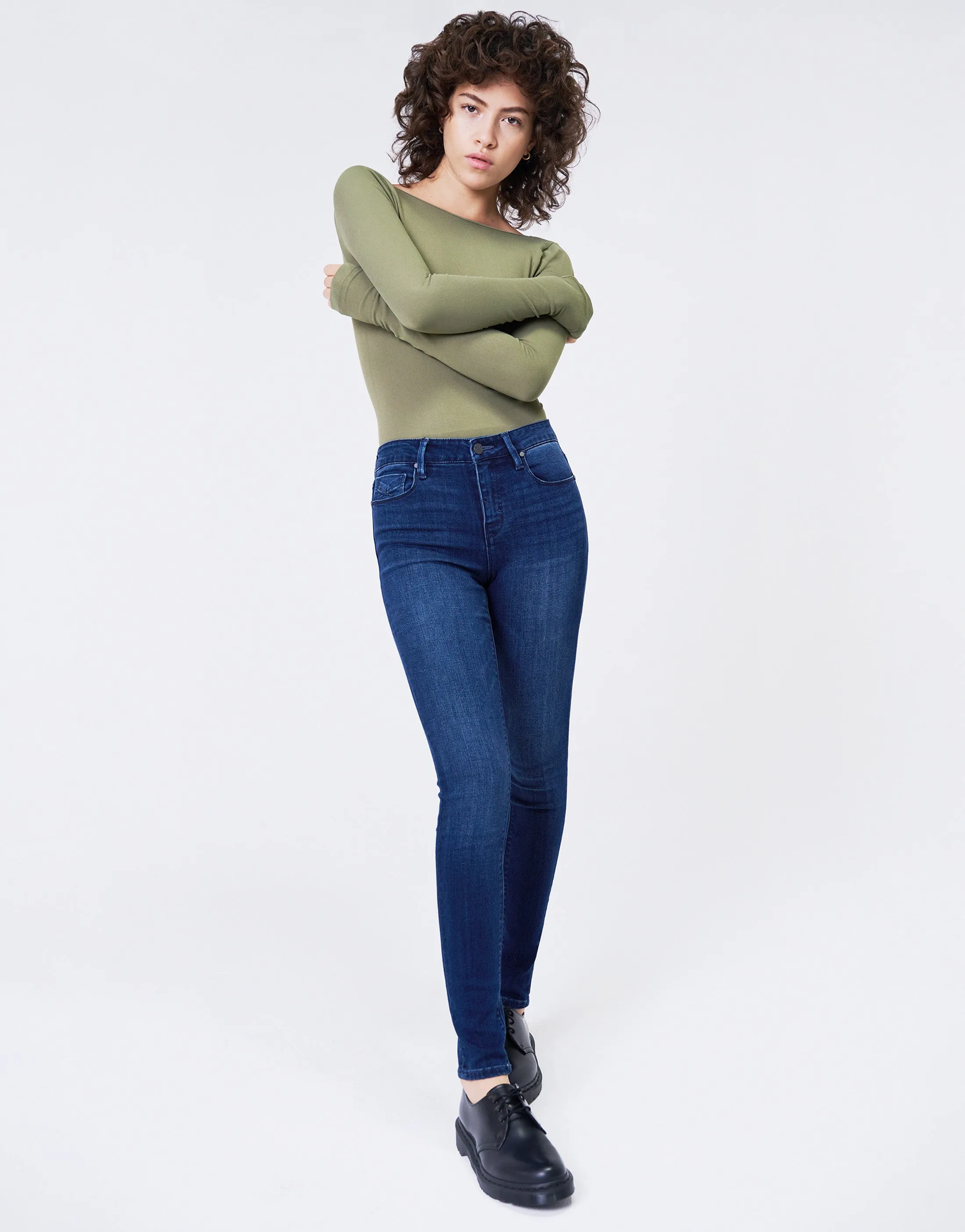 KORA Mid-Rise Skinny in Blue Star
