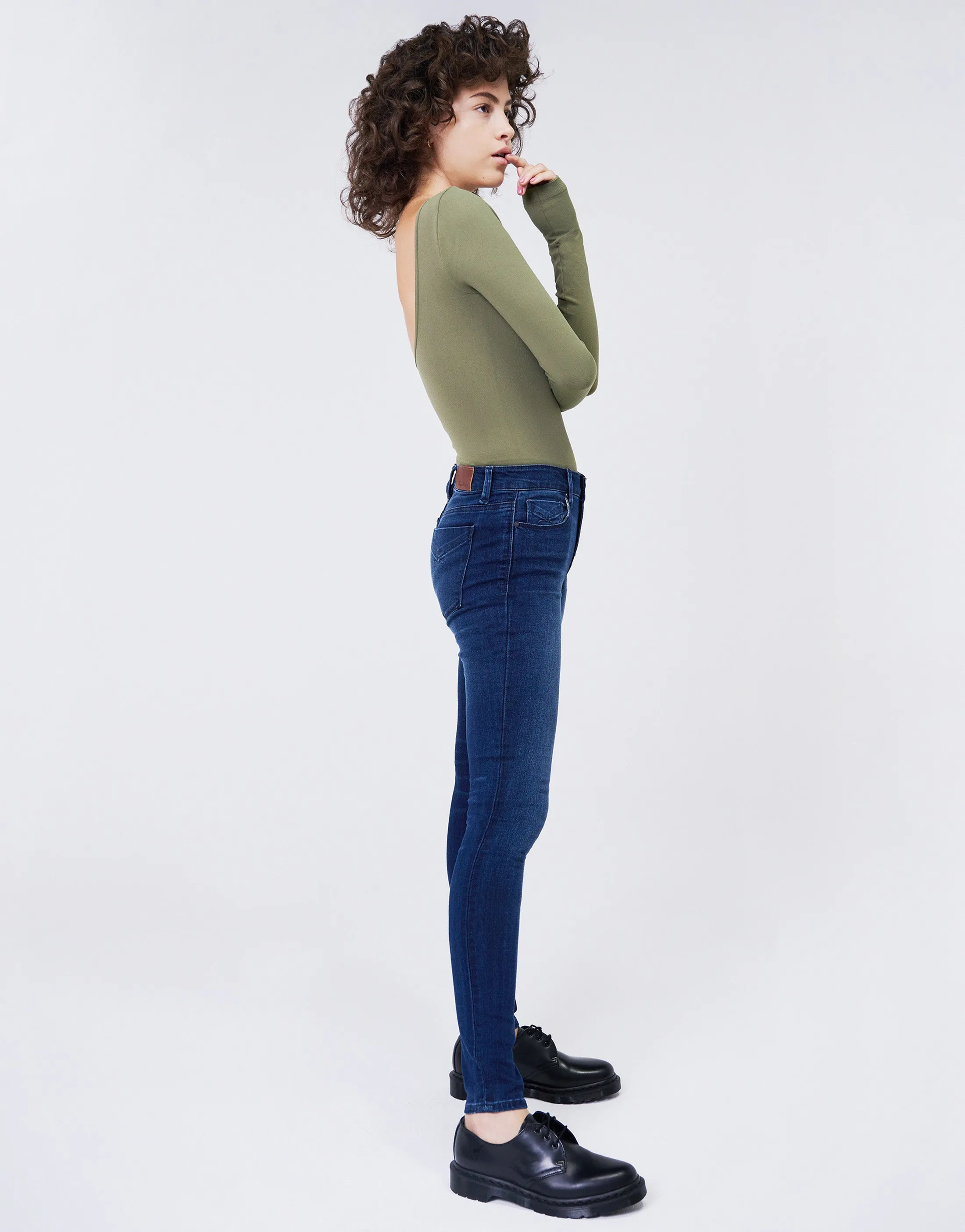 KORA Mid-Rise Skinny in Blue Star
