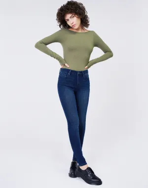 KORA Mid-Rise Skinny in Blue Star