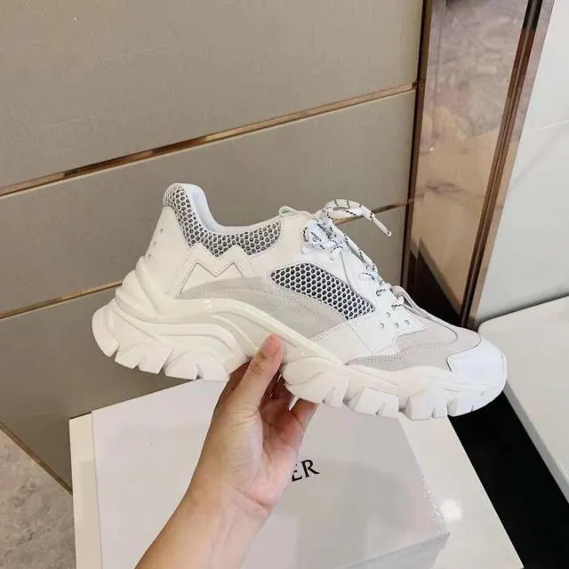 Leather Casual White Shoes For Men