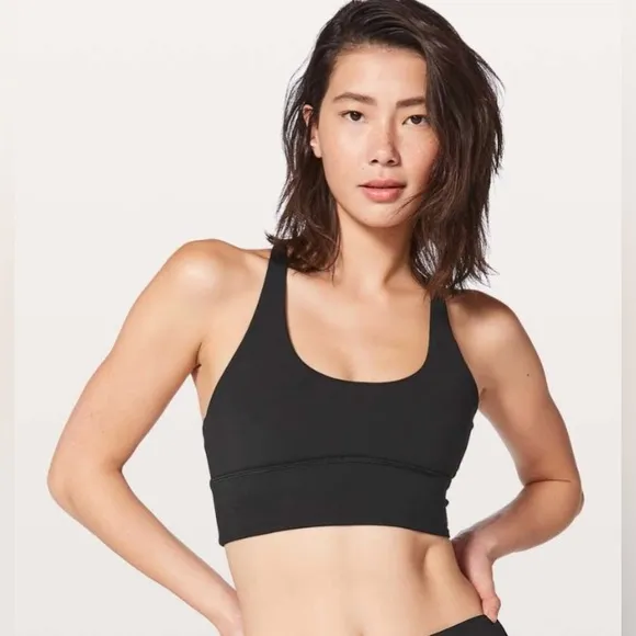 Like new LuluLemon Free to be moved black padded sports bra size 4
