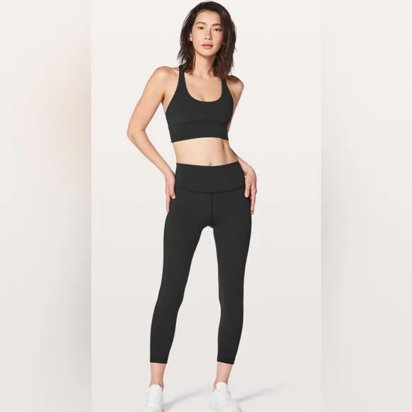 Like new LuluLemon Free to be moved black padded sports bra size 4