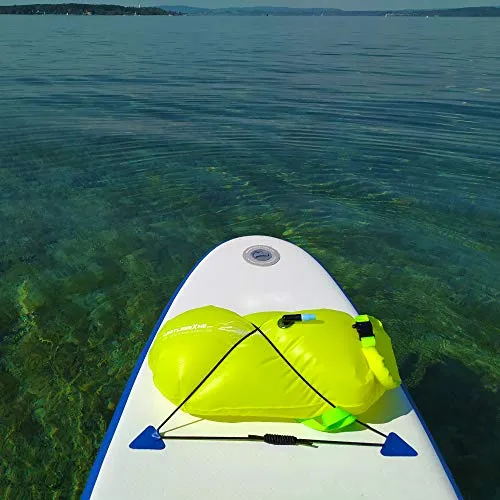 LimitlessXme Swim Buoy & Drybag - Safety for Swimmers, Open Water and Triathlon. Pull Buoy for Adults and Kids. Yellow Signal Swimming Bubble