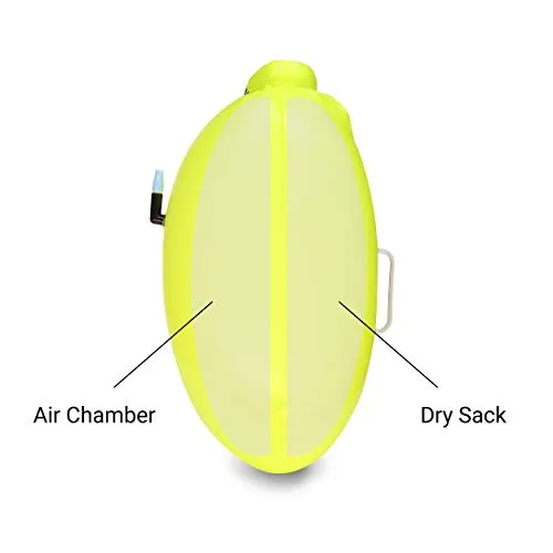 LimitlessXme Swim Buoy & Drybag - Safety for Swimmers, Open Water and Triathlon. Pull Buoy for Adults and Kids. Yellow Signal Swimming Bubble