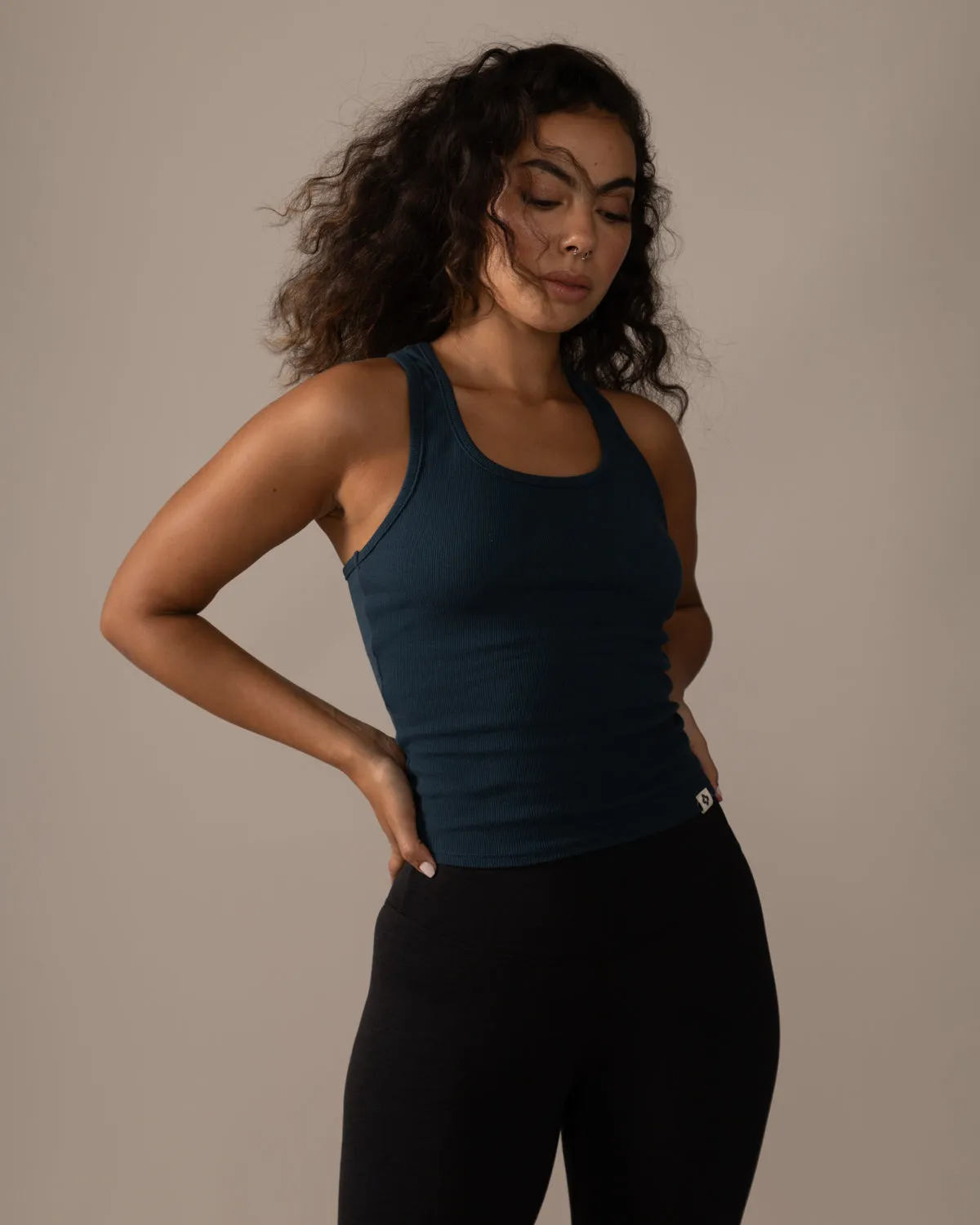 Long Mile-End Tank Top - Blue Lagoon