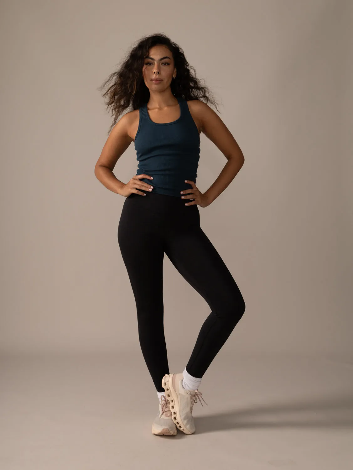 Long Mile-End Tank Top - Blue Lagoon