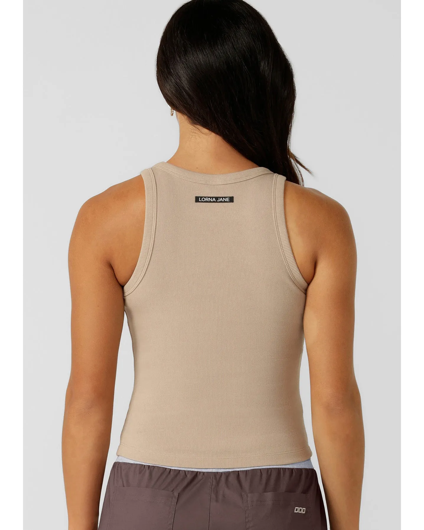 Lorna Jane Basics Rib Tank - Latte