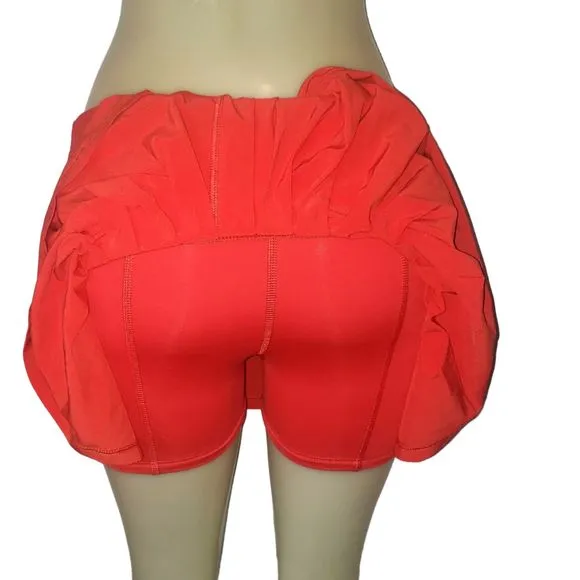 LULULEMON Circuit Breaker Pleated Tennis Skirt Skort True Red Womens Size 6