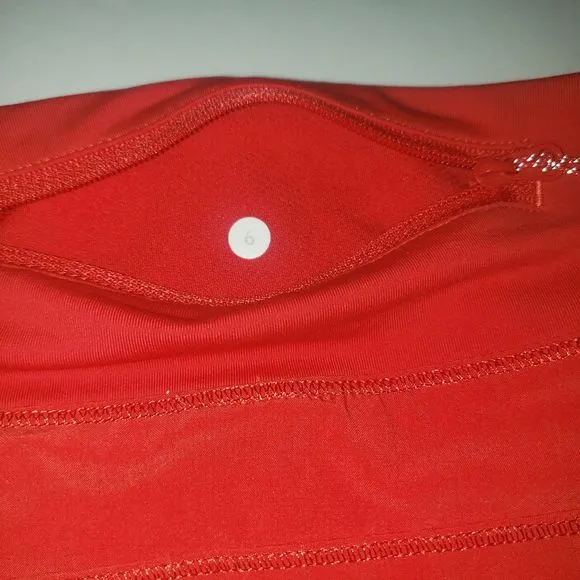LULULEMON Circuit Breaker Pleated Tennis Skirt Skort True Red Womens Size 6