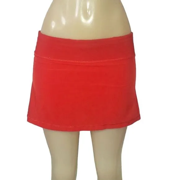 LULULEMON Circuit Breaker Pleated Tennis Skirt Skort True Red Womens Size 6