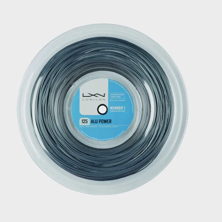 Luxilon Alu Power 125 Tennis String Reel of Silver 1.25mm 17L