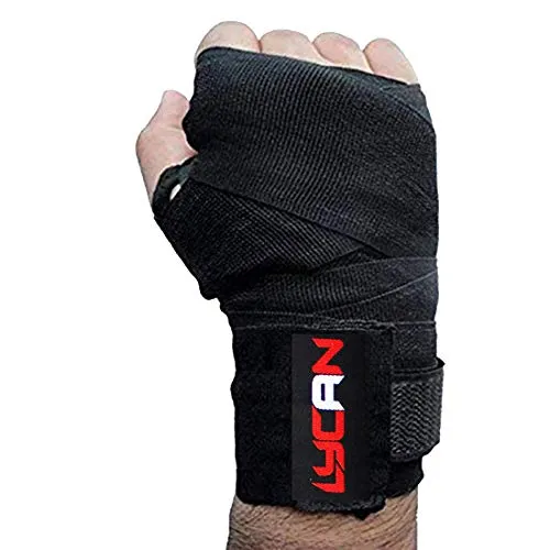 Lycan Boxing Wrap Black, Cotton